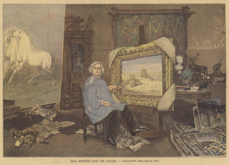 Rosa Bonheur em seu estúdio de Madame Consuelo Fould