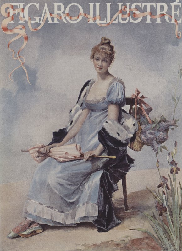 Flores De Maio (Flores De Maio). Capa do Ilustre Figaro, maio de 1894 de Madeleine Lemaire