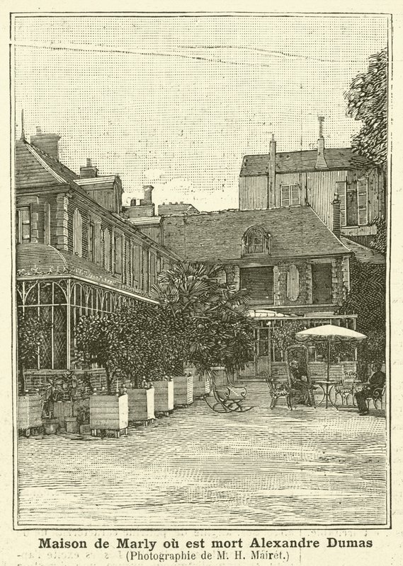Casa em Marly onde o autor francês Alexandre Dumas, o Jovem morreu de Mairet