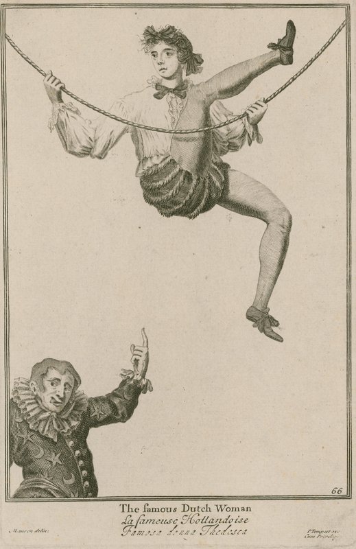 Bartholomew Fair, Londres: A famosa mulher holandesa, 1687 de Marcellus the Elder Laroon
