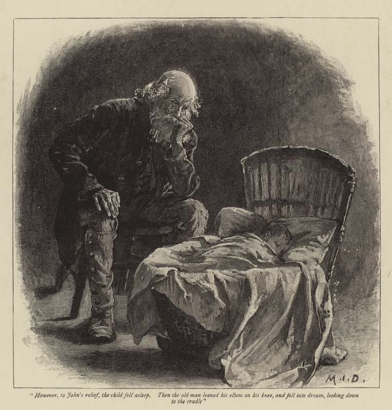 Ilustração para John e Joan, uma história Coorious, por S Baring-Gould de Margaret Isabel Dicksee