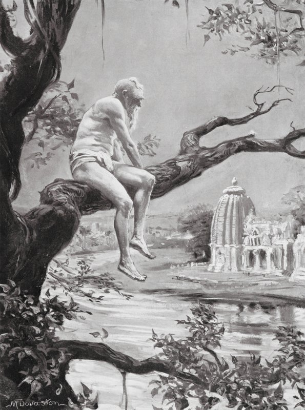 O fim de um longo e próspero reinado (litografia) de Margaret (after) Dovaston
