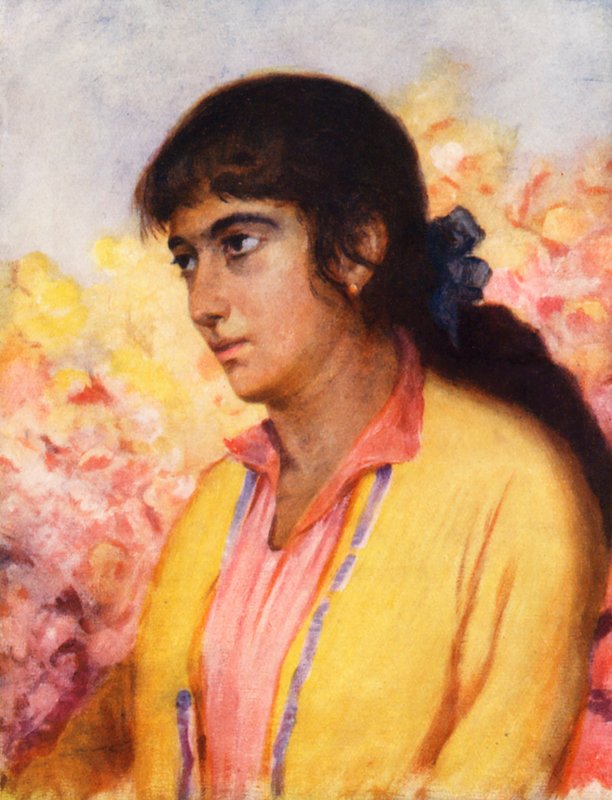 Uma rapariga arménia (litografia a cores) de Margaret Thomas