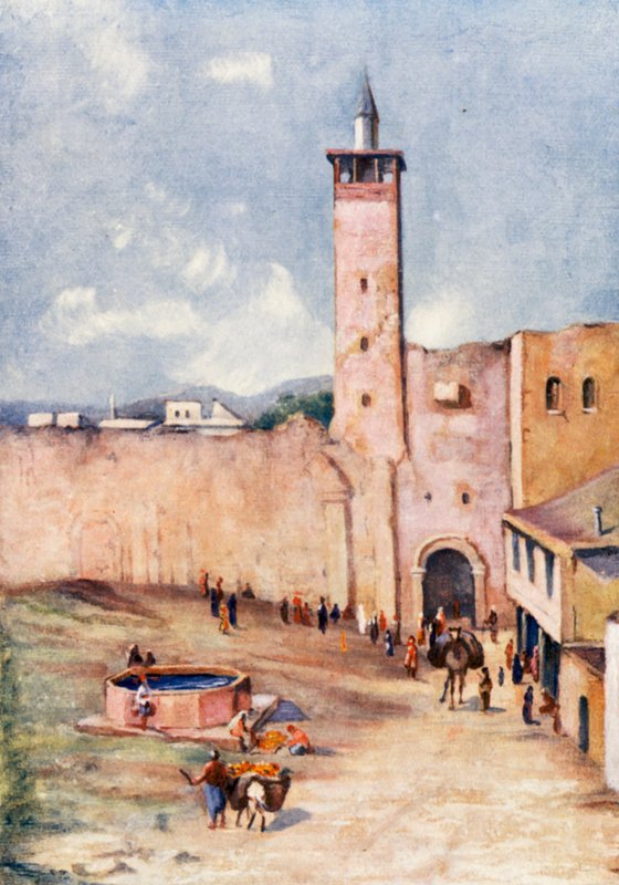 Bab Sherki, Damasco (litografia a cores) de Margaret Thomas