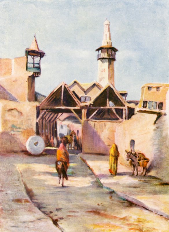Bab Tuma, Damasco (litografia a cores) de Margaret Thomas