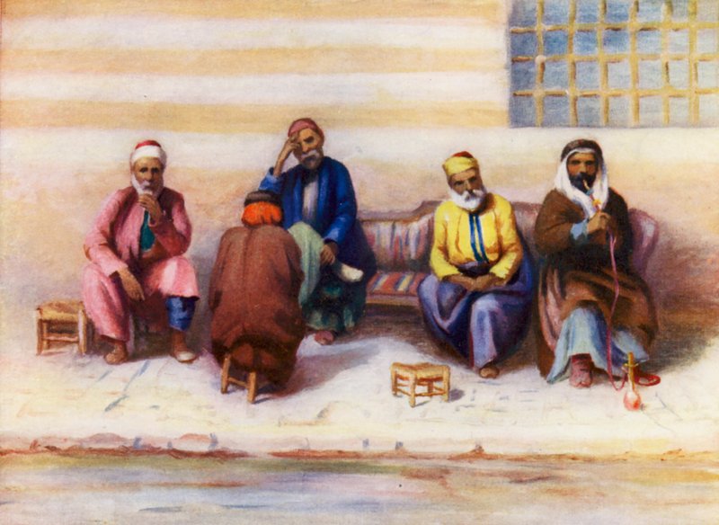 Grupo de sírios (litografia a cores) de Margaret Thomas