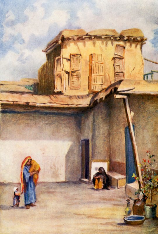 Casa de Ananias, Damasco (litografia a cores) de Margaret Thomas