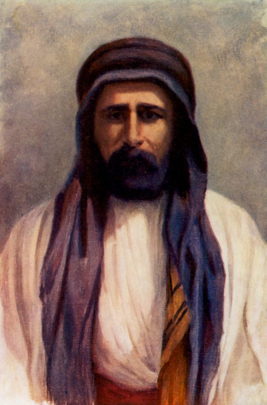 Mohammed Abdullah, Xeque de Palmira (litografia a cores) de Margaret Thomas