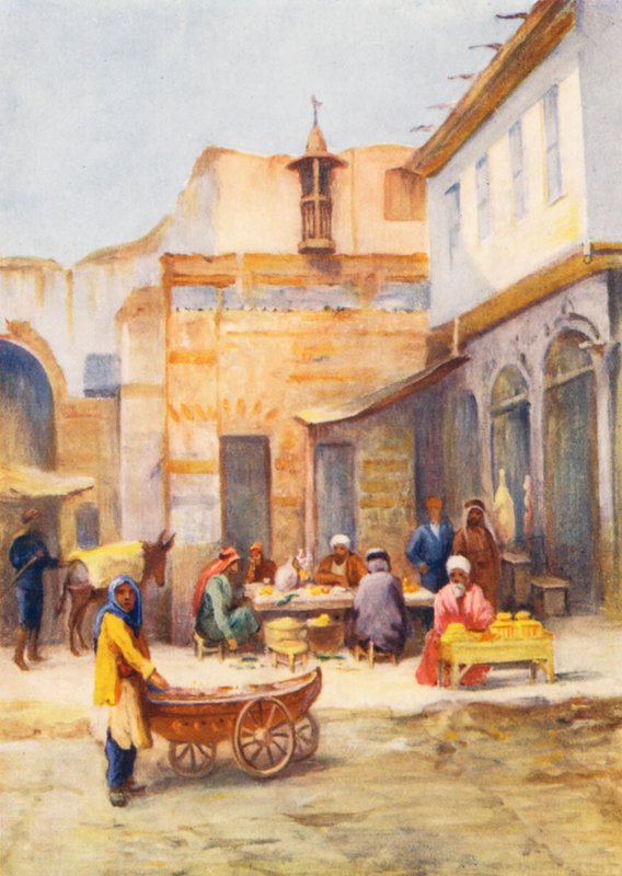 Restaurante ao ar livre (litografia a cores) de Margaret Thomas