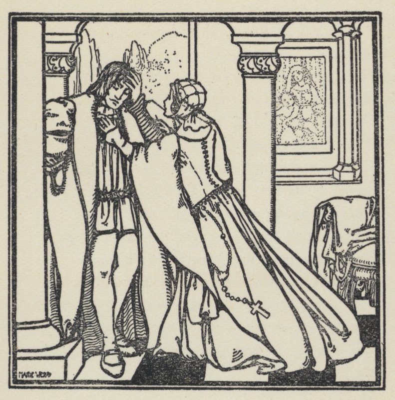Ilustração para o sonho de Gerontius pelo cardeal Newman de Marie Preaud Webb