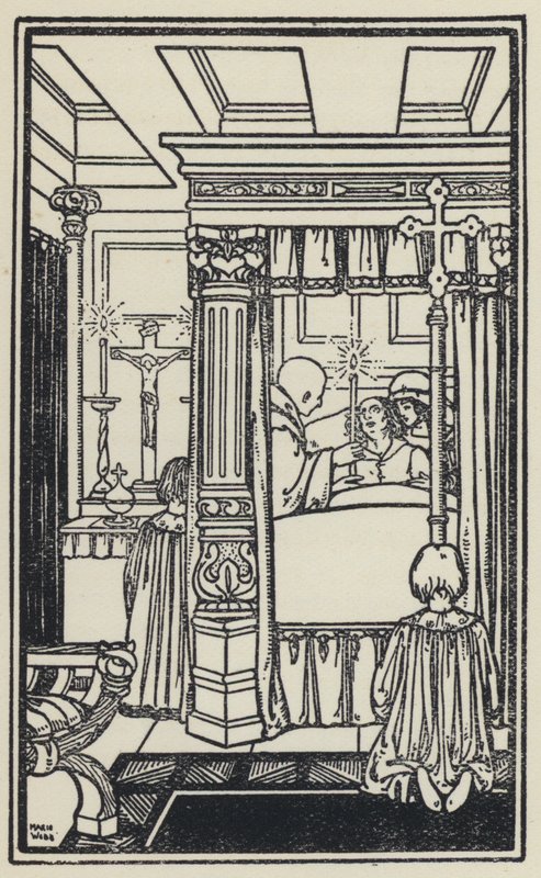 Ilustração para The Dream Of Gerontius do Cardeal Newman (litho) de Marie Preaud Webb