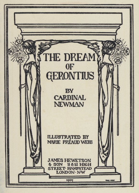 Ilustração para The Dream Of Gerontius do Cardeal Newman (litho) de Marie Preaud Webb