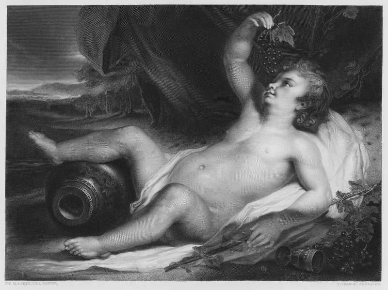O Baco Infantil, da foto na Galeria Vernon de Martin Archer Shee