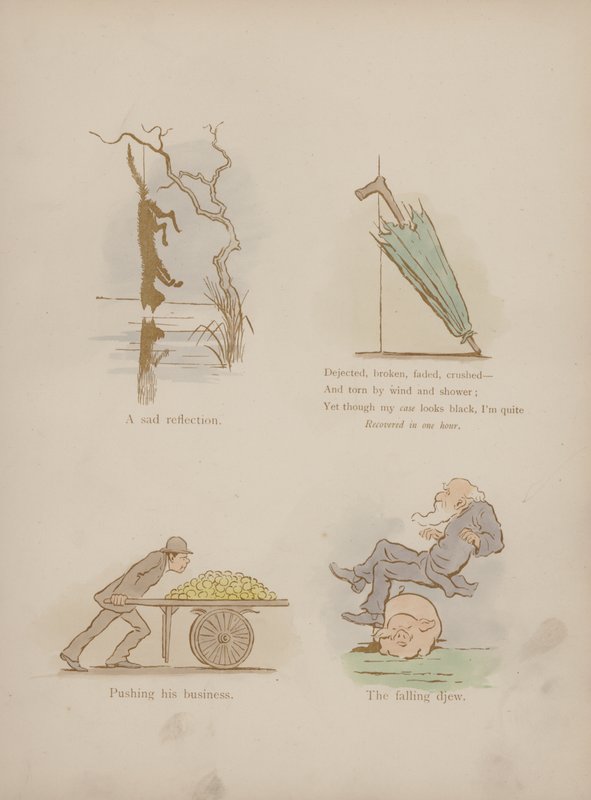Página dos Humores de Cynicus (gravura colorida) de Martin  Anderson