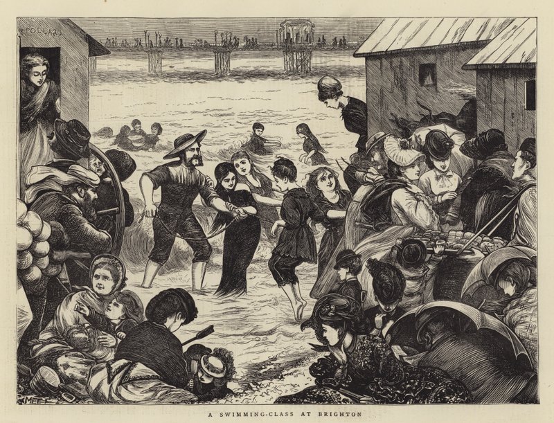 A Swimming-Class na Brighton de Mary Ellen Edwards