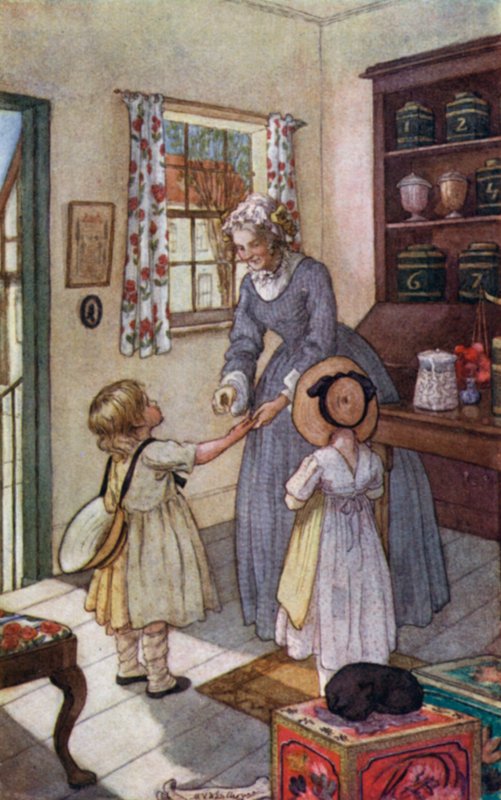 Ilustração para Cranford pela Sra. Gaskell de Mary V. Wheelhouse