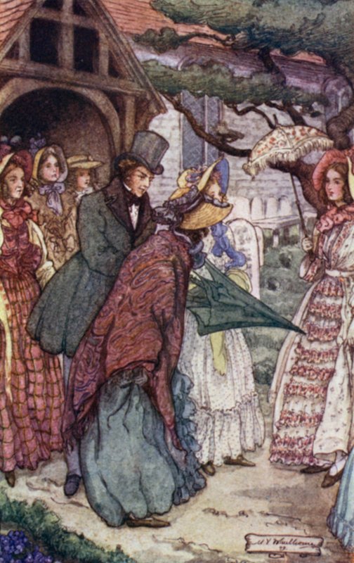 Ilustração para Cranford pela Sra. Gaskell de Mary V. Wheelhouse