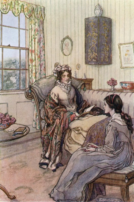 Ilustração para esposas e filhas por Sra. Gaskell de Mary V. Wheelhouse