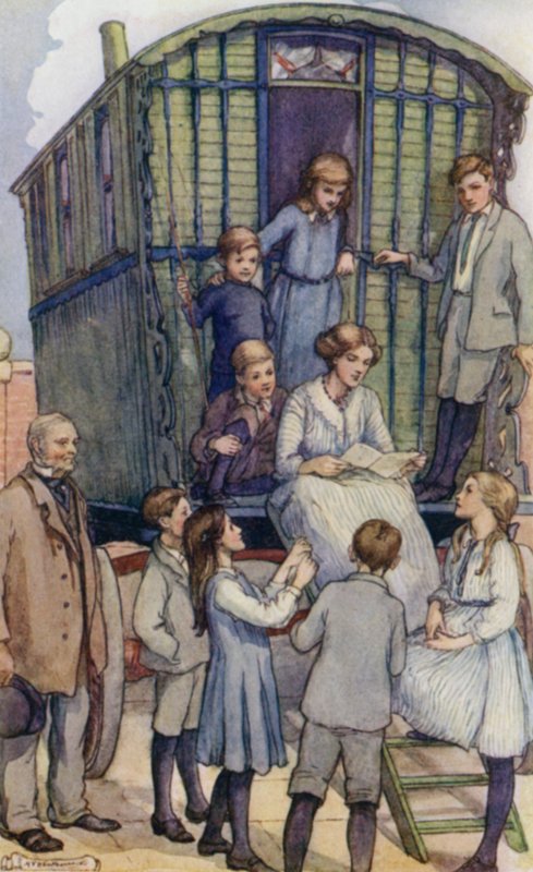 Cena do The Slowcoach, por Edward Verrall Lucas de Mary V. Wheelhouse