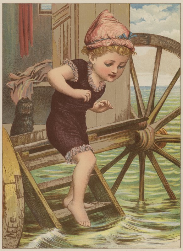 Garota prestes a nadar (cromolitro) de Mary Ellen Edwards