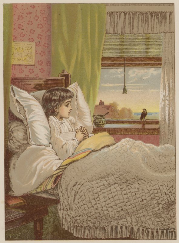 Criança inválida (chromolitho) de Mary Ellen Edwards