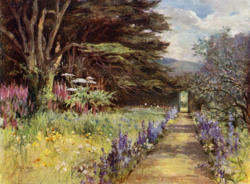 Scottish Gardens: Colinton House (cor litho) de Mary Georgina Wade Wilson
