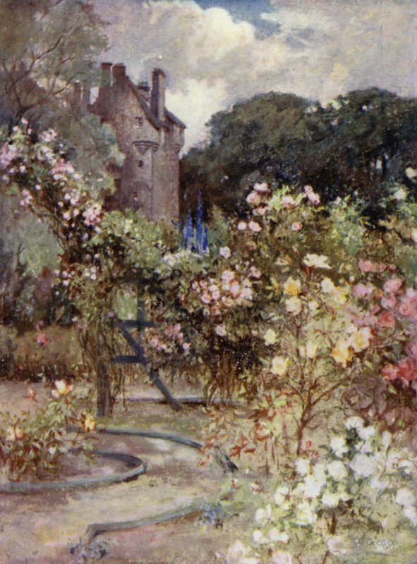 Scottish Gardens: Castelo Kellie (cor litho) de Mary Georgina Wade Wilson