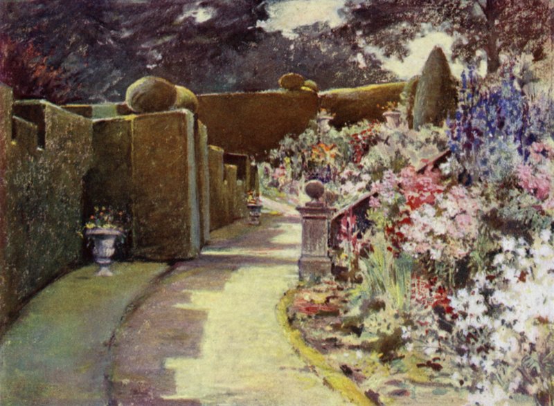 Scottish Gardens: Sunderland Hall (cor litho) de Mary Georgina Wade Wilson
