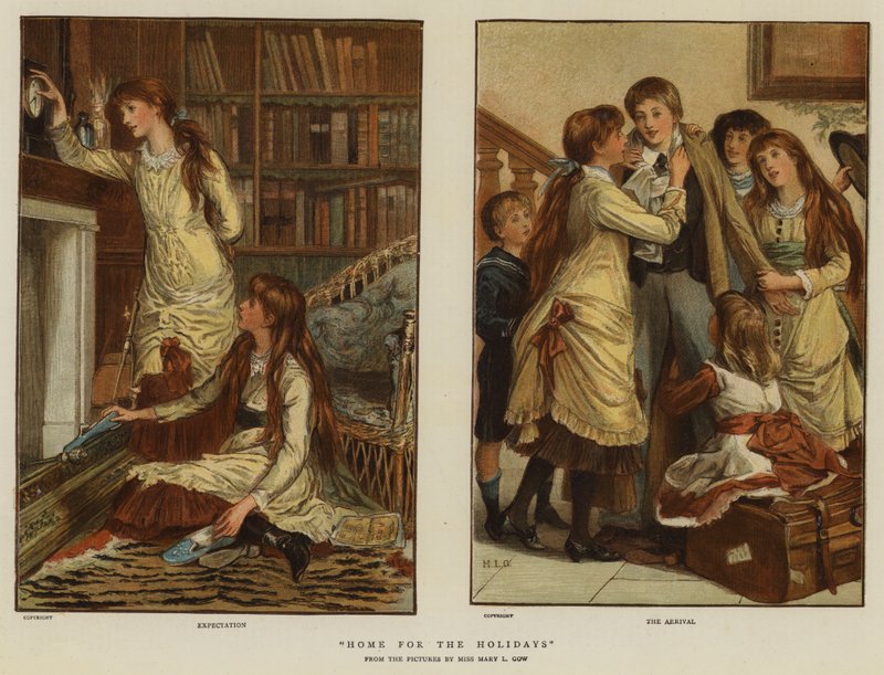Casa para os feriados (chromolitho) de Mary L. Gow