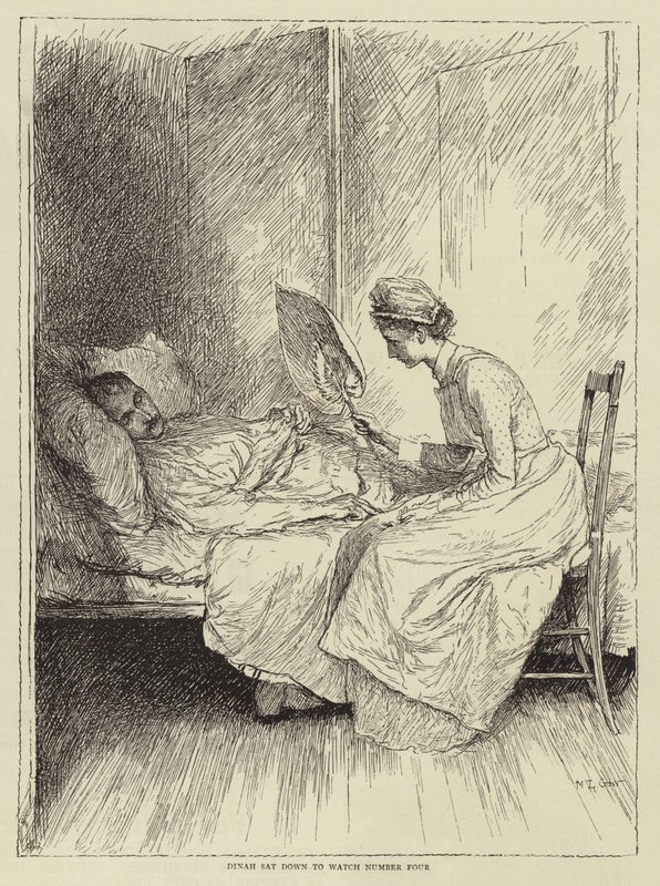 Ilustração para a história de uma enfermeira, por Honnor Morten de Mary L. Gow
