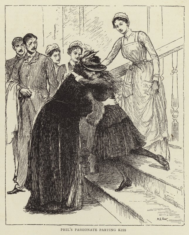 Ilustração para a história de uma enfermeira, por Honnor Morten de Mary L. Gow