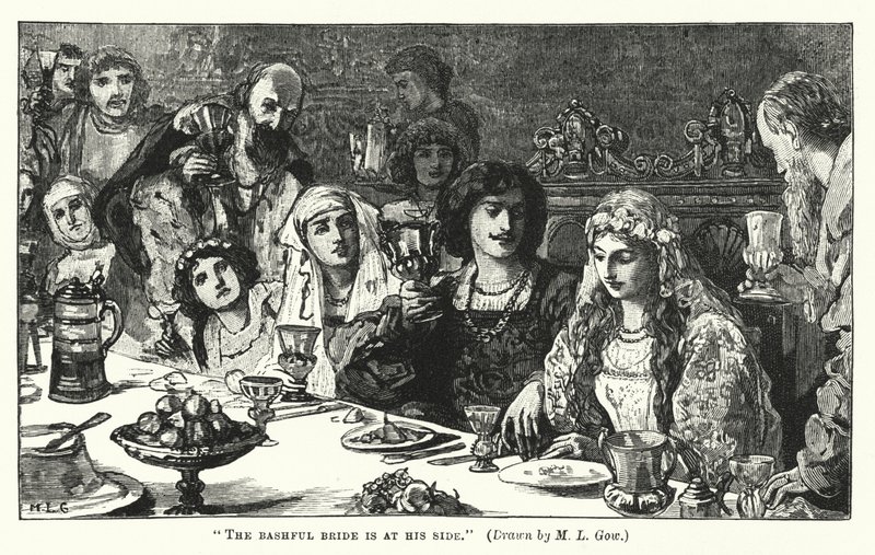 A noiva tímida está a seu lado (gravura) de Mary L. Gow