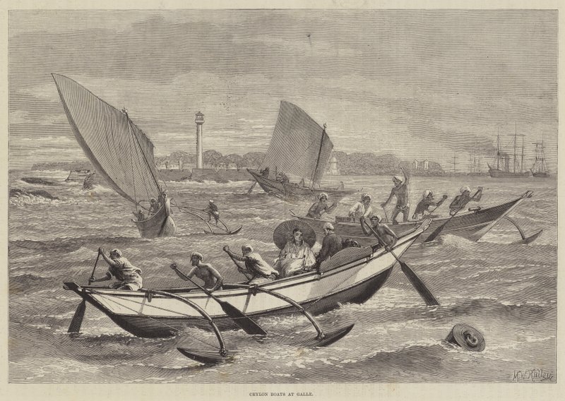 Barcos de Ceilão em Galle de Matthew White Ridley
