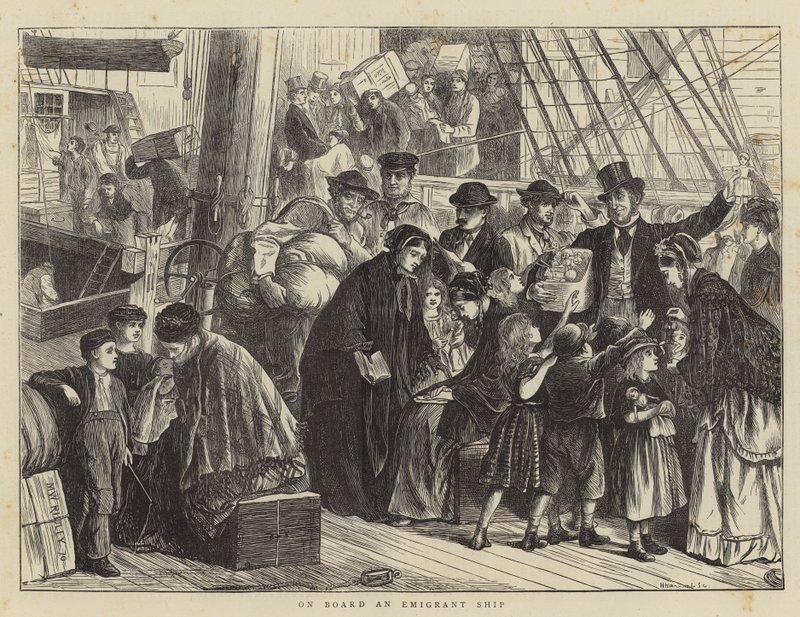 A bordo de um navio de emigrantes de Matthew White Ridley
