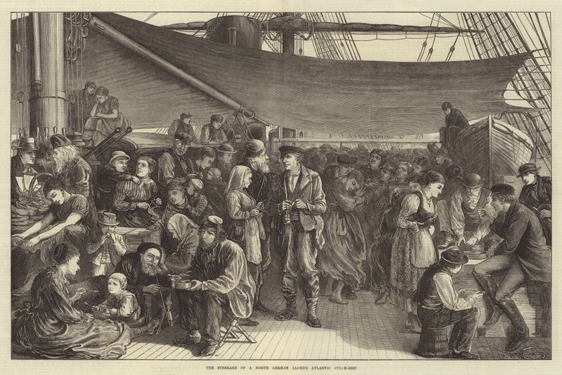 O Steerage de um Navio a Vapor do Atlântico do Norte da Alemanha Lloyd de Matthew White Ridley