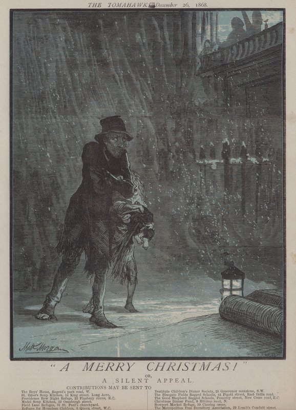 Um Feliz Natal! ou, Um Apelo Silencioso (cor litho) de Matthew