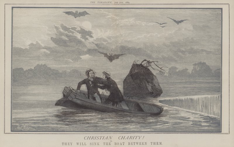 Christian Charity! ou, Eles Afundarão o Barco entre Eles (cor litho) de Matthew