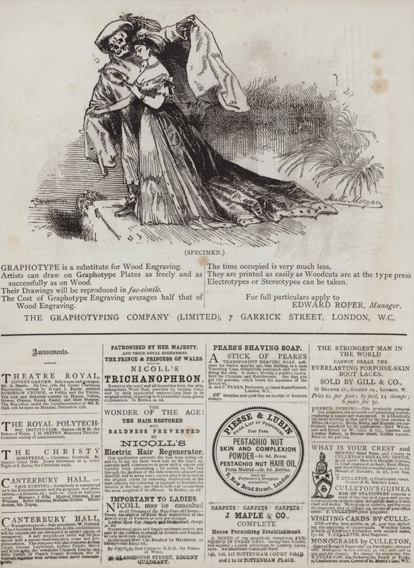 Página de anúncios (cor litho) de Matthew