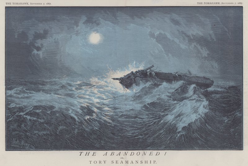 O Abandonado! ou, Tory Seamanship (cor litho) de Matthew