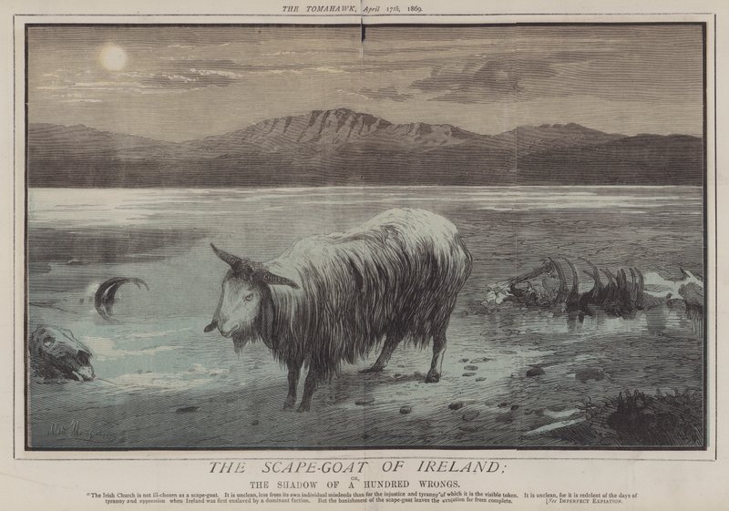 The Scape-Goat of Ireland; ou, The Shadow of a Hundred Wrongs (cor litho) de Matthew