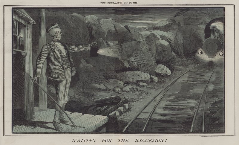 À espera da excursão! (cor litho) de Matthew