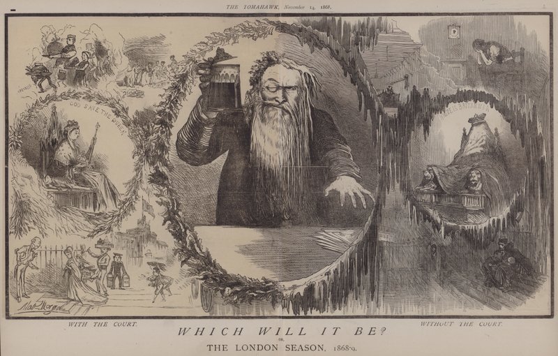 Qual será? ou, The London Season 1868-9 (cor litho) de Matthew