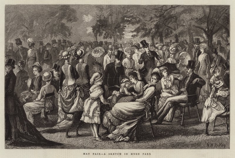 May Fair, um esboço no Hyde Park de Matthew White Ridley
