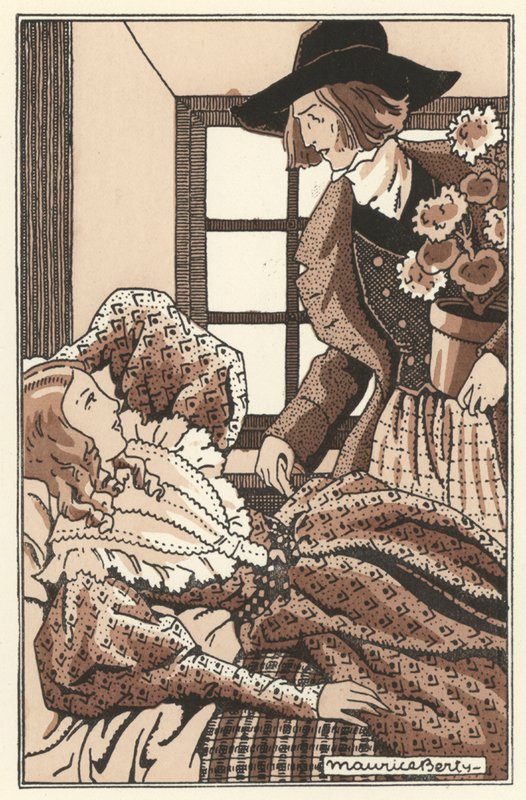 Ilustração para Scenes de la Vie de Boheme por Henri Murger (lito) de Maurice Berty