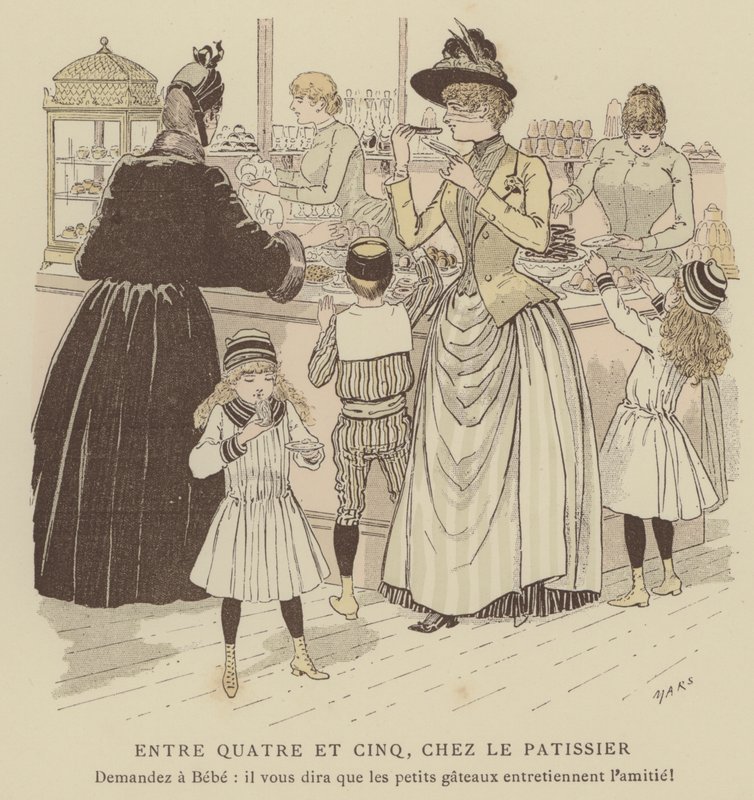 Ilustração para Paris Brillant (cor litho) de Maurice Charles Mathieu Bonvoisin