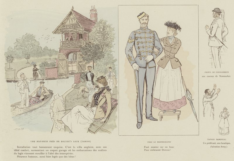 Ilustração para a vida de Londres por Marte de Maurice Charles Mathieu Bonvoisin