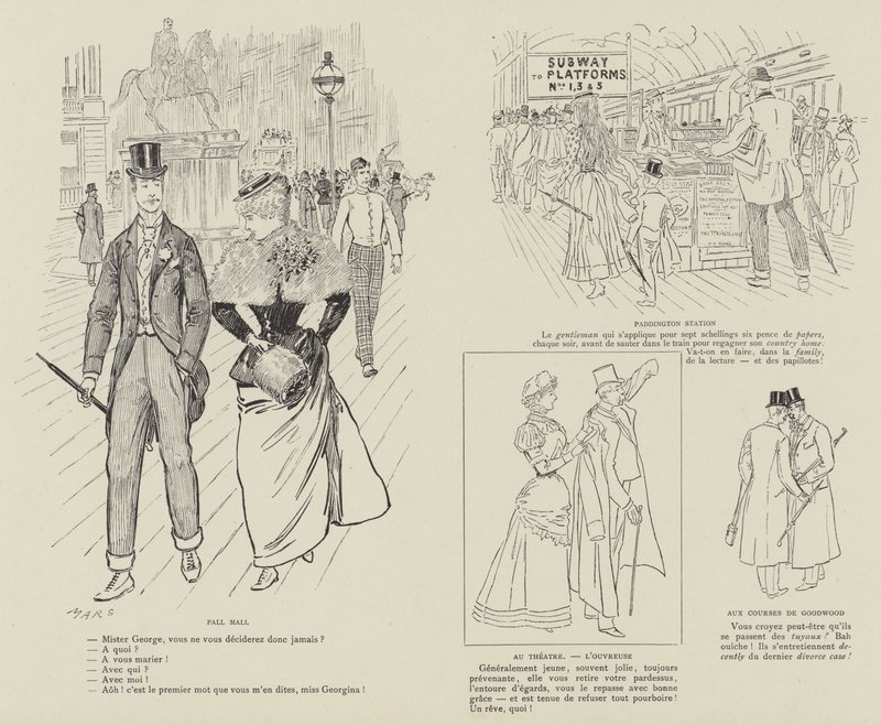 Ilustração para a vida de Londres por Marte de Maurice Charles Mathieu Bonvoisin