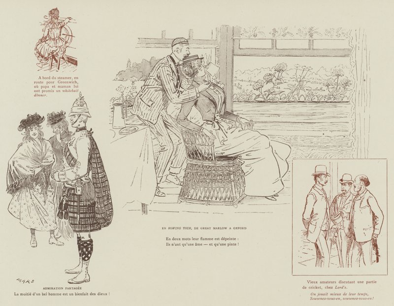 Ilustração para a vida de Londres por Marte de Maurice Charles Mathieu Bonvoisin