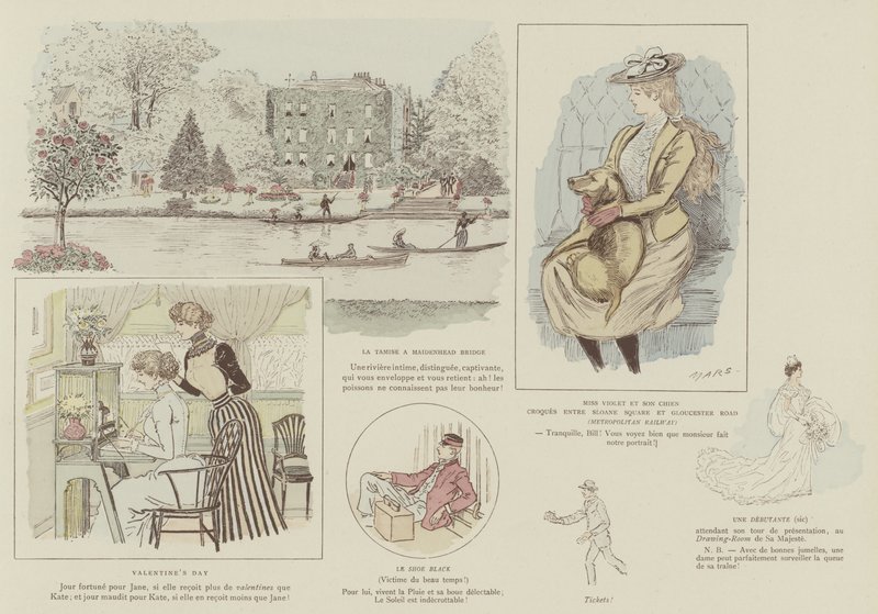 Ilustração para a vida de Londres por Marte de Maurice Charles Mathieu Bonvoisin