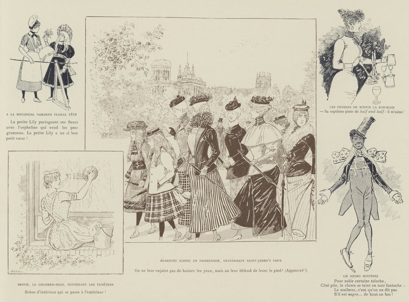 Ilustração para a vida de Londres por Marte de Maurice Charles Mathieu Bonvoisin